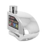 Antivol Armlock BLOQUE DISQUE ALARME SONORE DIAM 10mm 110dB CHROME CORDON RAPPEL DIMENSIONS 93x47 75 mm