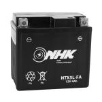 Batterie NHK 12V 4 Ah NTX5L FA SANS ENTRETIEN PRETE A EMPLOI Lg115xL72xH107mm ACTIVEE EN USINE QUALITE PREMIUM - EQUIVALENT YTX5L - BS