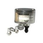 Bocal de ma&icirc;tre cylindre P2R BOCAL-RESERVOIR DE MAITRE CYLINDRE DE FREIN UNIVERSEL OVALE ALU CNC ARGENT (SORTIE DESSOUS DROITE) -P2R-