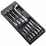 Boite à outils Expert Module d'outils 10 clés à pipe 6 pans - plateau plastique