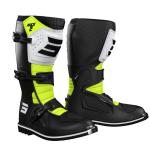 Bottes cross Shot RACE 2 KID - BLACK WHITE NEON YELLOW