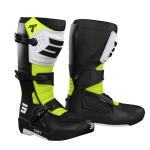 Bottes cross Shot RACE 4 - BLACK WHITE NEON YELLOW 2023