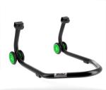 B&eacute;quille Bihr arri&egrave;re Home Track supports en "L" noir mat roues vert