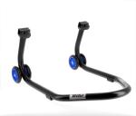 Béquille Bihr arrière Home Track supports en "V" noir mat roues bleu