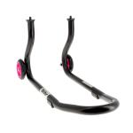 Béquille Bihr avant Home Track fixe noir mat roues rose