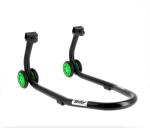 Béquille Bihr avant Home Track noir mat roues vert