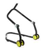 Béquille Bihr avant sous té Home Track noir mat roues jaune