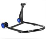 Béquille Bihr monobras droite Home Track noir mat roues bleu