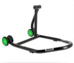 Béquille Bihr monobras droite Home Track noir mat roues vert