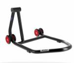 Béquille Bihr monobras gauche Home Track noir mat roues rouge
