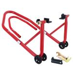 B&eacute;quille P2R LEVE - BEQUILLE STAND ARRIERE AVANT UNIVERSEL ACIER ROUGE CHARGE MAXI 250 kg