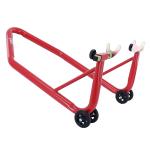 B&eacute;quille P2R LEVE - BEQUILLE STAND ARRIERE UNIVERSEL MONOBLOC ACIER ROUGE SUPPORT EN V TUBE DIAM 38 mm CHARGE MAXI 295 kg