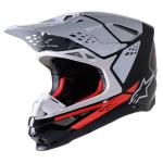 Casque cross Alpinestars SUPERTECH S-M8 FACTORY - BLACK WHITE RED FLUO GLOSSY 2023