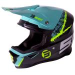 Casque cross Shot FURIOUS STORM - GREY GREEN NEON YELLOW GLOSSY 2021