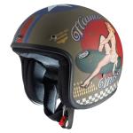 Casque jet Premier JET CLASSIC PINUP MILI BM
