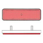 Catadioptre Bihr rectangle 96x27mm rouge