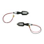 Clignotant Avoc LED MOTO OSAKA 3 LEDS BASE ALU TRANSPARENT - L 61mm - H 23mm 15mm