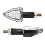 Clignotant Avoc MOTO ASO 13 LEDS BASE ABS TRANSPARENT - L 78mm - H 37mm 27mm HOMOLOGUE CE PAIRE