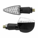 Clignotant Avoc MOTO HINO 17 LEDS BASE ABS TRANSPARENT - 17 L 58mm - H 28mm 45mm HOMOLOGUE ECE PAIRE