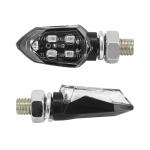 Clignotant Avoc MOTO INZAY 5 LEDS BASE ABS TRANSPARENT - L 35mm - H 18mm 16mm HOMOLOGUE CE PAIRE