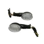 Clignotant Avoc MOTO ISUMI 18 LEDS BASE ABS TRANSPARENT - L 110mm - H 43mm 54mm HOMOLOGUE ECE PAIRE