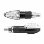 Clignotant Avoc MOTO MINI NAGO 8 LEDS BASE ABS TRANSPARENT - L 55mm - H 20mm 23mm HOMOLOGUE CE PAIRE