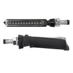 Clignotant Avoc SEQUENTIEL MOTO FUJI 12 LEDS BASE ABS TRANSPARENT - L 79mm - H 11mm 18mm HOMOLOGUE E PAIRE