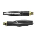 Clignotant Avoc SEQUENTIEL MOTO SAGAE 9 LEDS BASE ABS TRANSPARENT - L 87mm - H 19mm 25mm HOMOLOGUE CE PAIRE