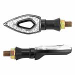 Clignotant Avoc SEQUENTIEL MOTO SAKURA 12 LEDS BASE ABS TRANSPARENT - L 85mm - H 30mm 16mm HOMOLOGUE CE PAIRE