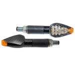 Clignotant Ermax Mini blinkers triangulaires noir blanc orange LED (La paire)