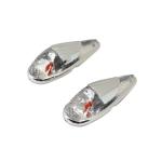 Clignotant Replay DECO GOUTTE EAU FENDER TRANSPARENT - CHROME AMPOULE ORANGE L 61mm - H 22mm 18mm PAIRE