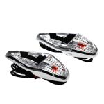 Clignotant Replay DECO GOUTTE EAU WING TRANSPARENT - CHROME AMPOULE ORANGE L 62mm - H 23mm 18mm PAIRE