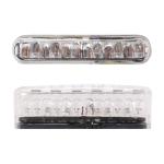 Clignotant Replay UNIVERSEL BARETTE MINI 12 LEDS TRANSPARENT - L 40 mm - H 8 mm 13 mm HOMOLOGUE CE PAIRE