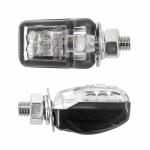 Clignotant Replay UNIVERSEL MICRO 6 LEDS TRANSPARENT - L 27mm - H 17mm 18mm HOMOLOGUE CE PAIRE