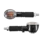 Clignotant Replay UNIVERSEL MICRO OVALE A AMPOULE BA9S TRANSPARENT - CARBONE TEMOIN BASE LONGUE HOMOLOGUE CE PAIRE