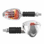 Clignotant Replay UNIVERSEL PYRAMIDE A AMPOULE BA15S BASE ABS TRANSPARENT - CHROME LONGUE L 95mm - H36mm 52mm HOMOLOGUE CE PAIRE