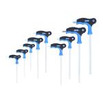 Cl&eacute; mixte Brilliant Tools m&acirc;les 6 pans t&ecirc;te sph&eacute;rique &agrave; poign&eacute;e en T, 9 pcs