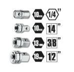 Cl&eacute; &agrave; douille Beta Kit 4 adaptateurs