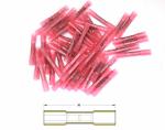 Connectique Bihr Bout à bout à sertir thermo-rétractable Ø0,5/1,5mm² - 50pcs transparent rouge