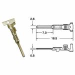 Connectique Bihr Cosse mâle générique Ø0,85mm²/1,25mm²