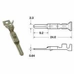 Connectique Bihr Cosse mâle série 090 FRKW Ø0,5mm²/0,85mm²