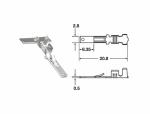 Connectique Bihr Cosse mâle série 110 ML Ø0,85mm²/1,25mm² - 50pcs