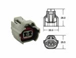 Connectique Bihr femelle série 090 SMTO type origine 2 voies gris - 5 pcs