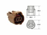 Connectique Bihr femelle série 090 SMTO type origine 2 voies marron - 5 pcs