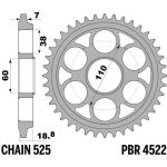 Couronne PBR aluminium renforc&eacute; - 525 38 dents