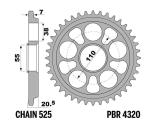 Couronne PBR aluminium renforc&eacute; - 525 44 dents