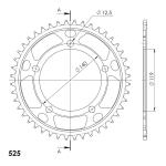 Couronne SuperProx Cour RFE - 1790 44 - BLK 50 - 29064 44 164600 - 44 - Noir 44 dents
