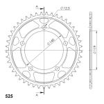 Couronne SuperProx Cour RFE - 1790 45 - BLK 50 - 29064 45 - Noir 45 dents