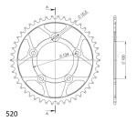 Couronne SuperProx Cour RFE - 743 48 - BLK 50 - 32152 48 50613 - 48 - Noir 48 dents
