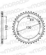 Couronne SuperProx Noir 46 dents